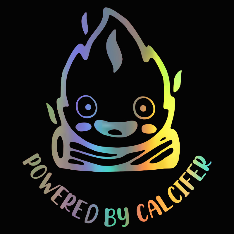 Motorcycle Gear Pattern - Powered by Calcifer Fuel Tank Cap