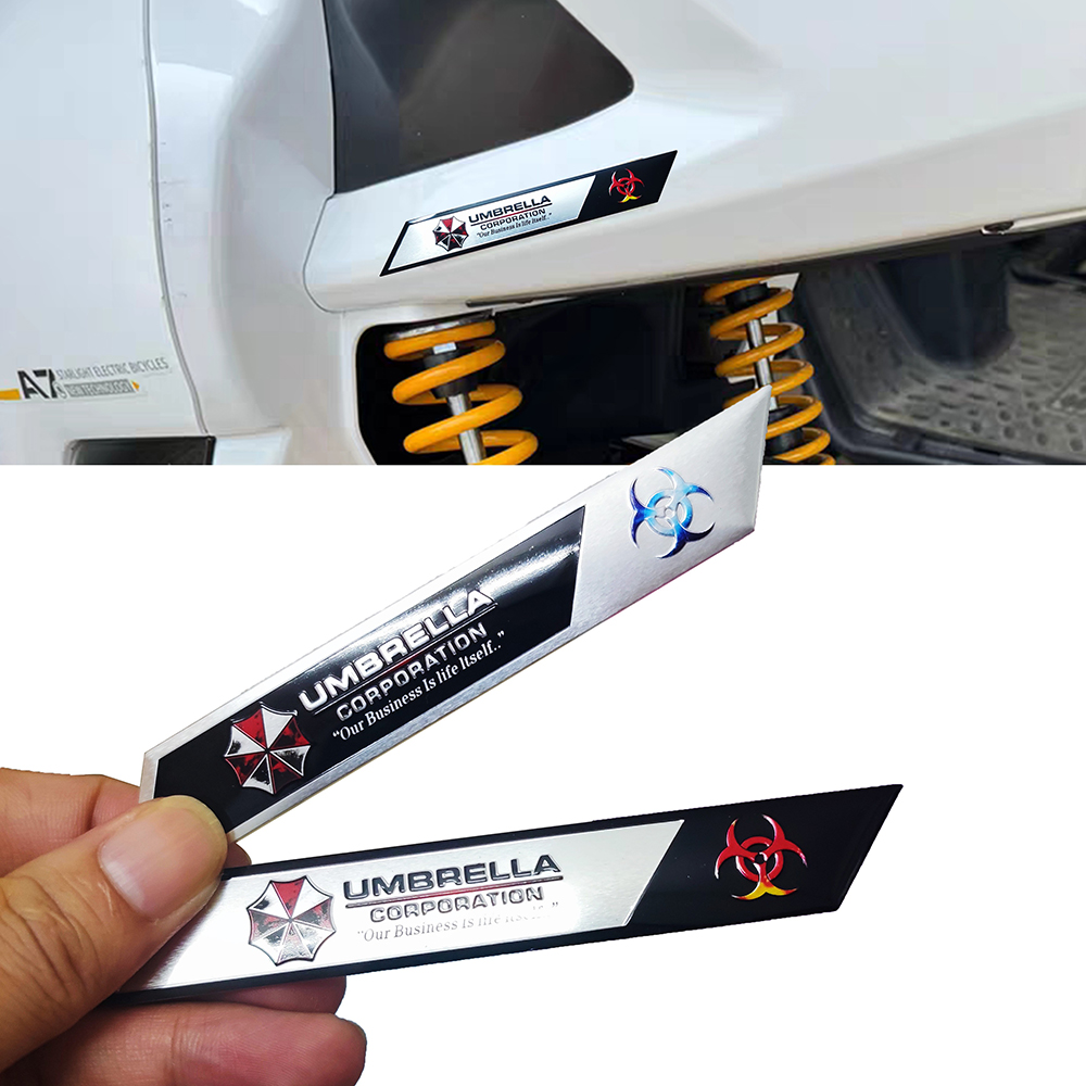 Umbrella 3D Metal Car Stickers - огляд і ціна Motorcycle Gear Pattern