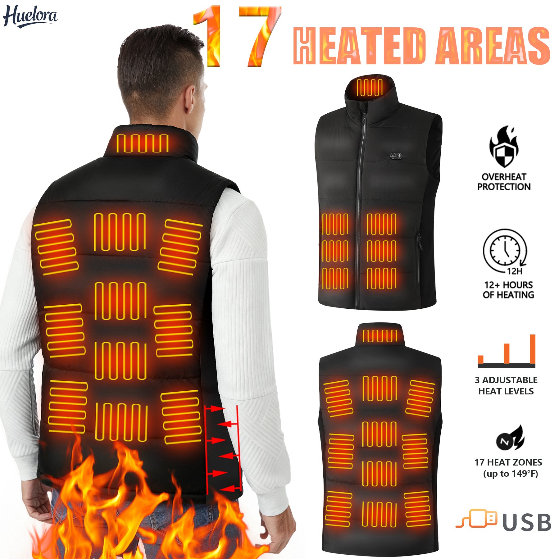 17 Heating Zones USB Heated Ve - огляд і ціна Motorcycle Gear Zone