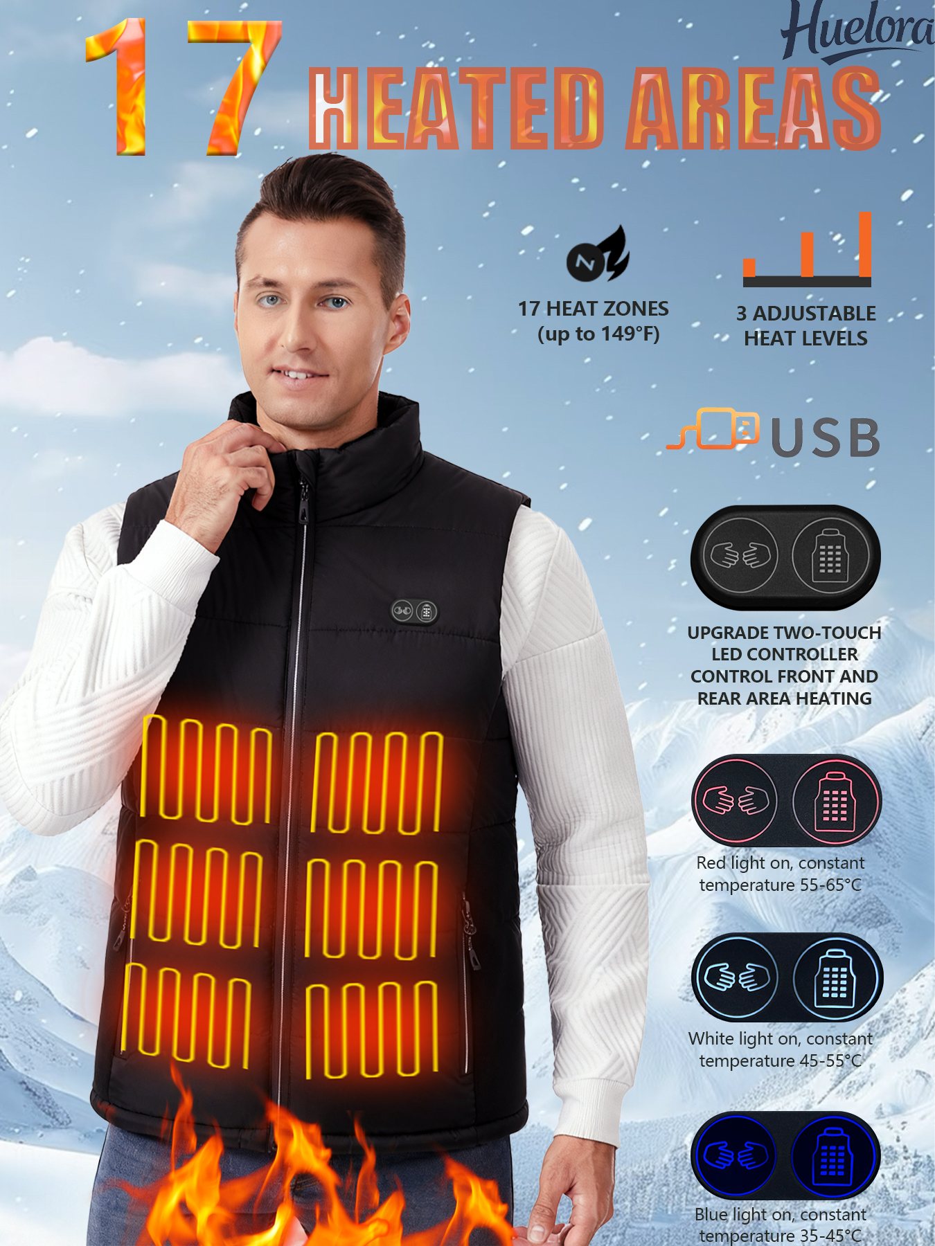 17 Heating Zones USB Heated Ve - огляд і ціна Motorcycle Gear Zone