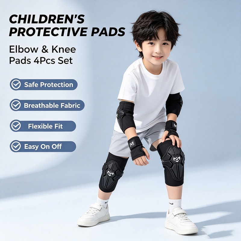 Kids 4‑Pcs Knee Elbow Protecti - огляд і ціна Motorcycle Gear Urban