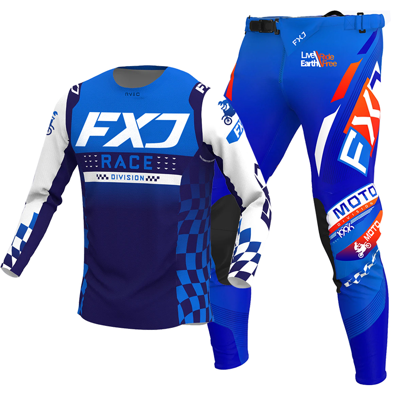 2025 FXJ motocross jersey and  - огляд і ціна Motorcycle Gear Blue