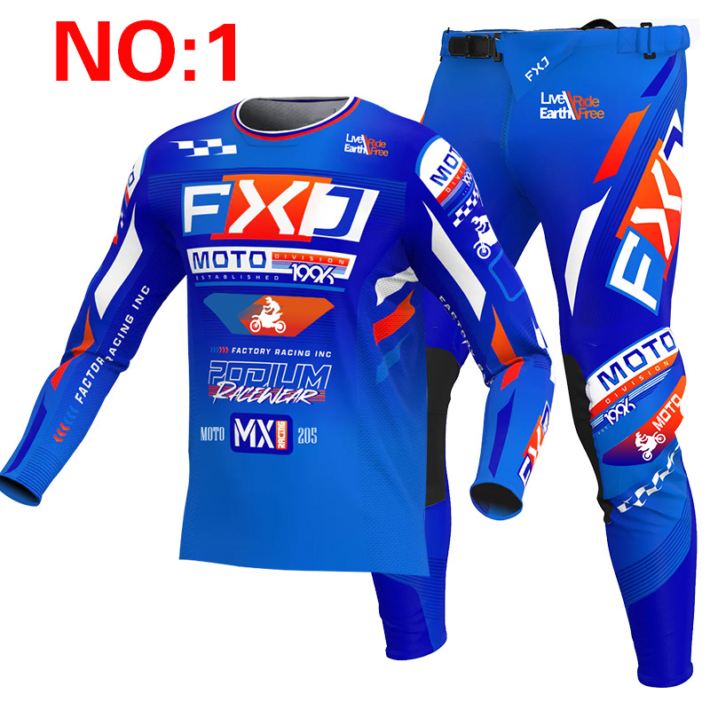 2025 FXJ motocross jersey and  - огляд і ціна Motorcycle Gear Blue