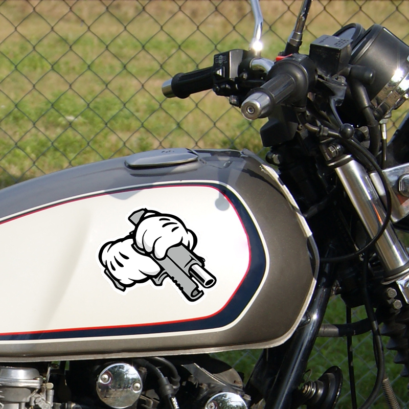 Buy Handlebar Gun And Stick-It - огляд і ціна Motorcycle Gear Pattern