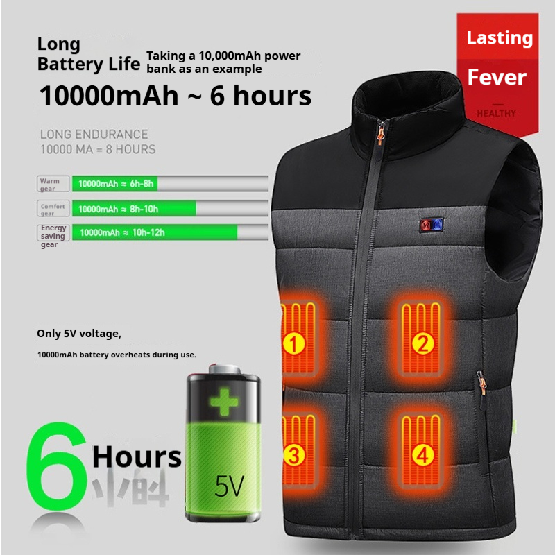 Heated Vest Unisex Charging He - огляд і ціна Motorcycle Gear Zone